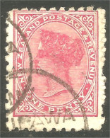 XW01-0985 New Zealand 1882 Reine Queen Victoria 3p Rose - Familles Royales