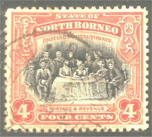 XW01-0963 North Borneo 1909 4c Assemblée Assembly - Noord Borneo (...-1963)