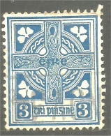 XW01-0957 Ireland 3p Blue Cross Croix - Christianisme