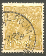 XW01-0956 Australia 1929 George V 4d Bistre Olive - Used Stamps