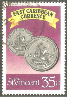 XW01-0951 St Vincent 35c Pièce Monnaie Coin Currency Voilier Bateau Sailing Ship Schiffe - Schiffe