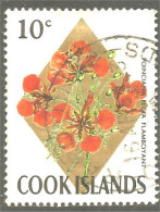 XW01-0945 Cook Islands Fleur Flower Blume Arbre Tree Baum Flamboyant - Alberi