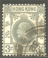 XW01-0929 Hong Kong King George V THREE CENTS - Royalties, Royals