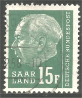 XW01-0886 Sarre Saar Saarland 15f President Theodor Heuss - Autres & Non Classés