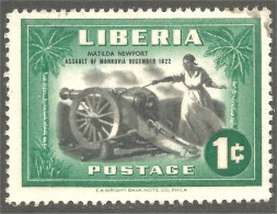 XW01-0704 Liberia Canon Cannon War Guerre Mathilda Newport Monrovia 1822 MNH ** Neuf SC - Militaria