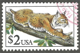 XW01-0680 USA 1990 Bobcat Félin Feline Lynx Chat Sauvage Wild Cat - Roofkatten