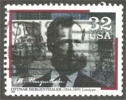 XW01-0672 USA 1996 Pioners Communication Pionniers Ottmar Mergenthaler Inventor Linotype - Other & Unclassified