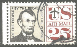 XW01-0633 USA 1959 Abraham Lincoln 25c Airmail - 2a. 1941-1960 Used