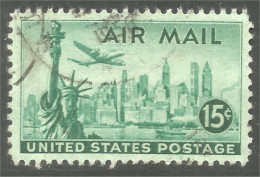 XW01-0624 USA 1947 Statue Of Liberty New York 15c Avion Airplane - 2a. 1941-1960 Usati