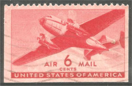 XW01-0615 USA 1943 Twin-Motored Transport Plane 6c Avion Airplane Booklet Feuillet Carnet - 2a. 1941-1960 Afgestempeld