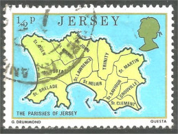 XW01-0583 Jersey Carte Map Parishes Paroisses - Other & Unclassified