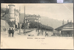 Montreux (Vaud) La Gare Et L'Hôtel Terminus - Café De La Gare (16'890) - Montreux