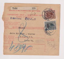 YUGOSLAVIA, TRZIC  1929  Parcel Card - Cartas & Documentos