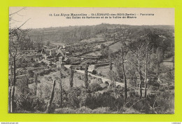 72 SAINT LEONARD DES BOIS N°10 Panorama Des Buttes De NARBONNE Et De La Vallée De MISERE VOIR DOS - Saint Leonard Des Bois