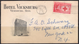 1948 Vicksburg Mississippi (Nov 11) Hotel Vicksburg - Storia Postale
