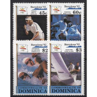 Dominica 1990 Olympia Sommerspiele Barcelona 1349/52 Postfrisch - Dominica (1978-...)