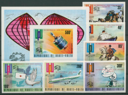 Obervolta 1974 100 Jahre Weltpostverein UPU 517/22, Bl. 26 B Postfrisch (G22192) - Burkina Faso (1984-...)