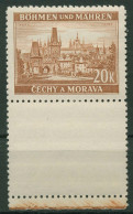 Böhmen & Mähren 1939 Freimarke Karlsbrücke Mit Leerfeld Unten 37 LS-2 Postfrisch - Unused Stamps