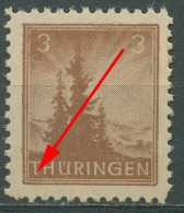 SBZ Thüringen 1945 Freimarke Mit Plattenfehler 92 AY Ay IV Postfrisch - Other & Unclassified