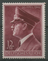 Deutsches Reich 1942 53. Geb. Hitler Senkrechte Gummiriffelung 813 X Postfrisch - Ongebruikt