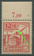 SBZ Provinz Sachsen 1946 Wiederaufbau Mit Plattenfehler 88 A III Postfrisch - Otros & Sin Clasificación