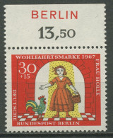 Berlin 1967 Wohlfahrt: Frau Holle M. Oberrand Inschrift BERLIN 312 Postfrisch - Unused Stamps