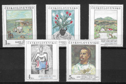 Czechoslovakia 1987 MiNr. 2933 - 2937 National Galleries (XX) Art, Painting, Modern 5v  MNH**  15.00 € - Unused Stamps