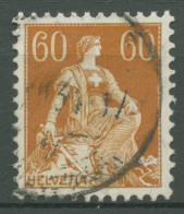 Schweiz 1933 Sitzende Helvetia Gestr. Faserpap., Geriff. Gummi 140 Z Gestempelt - Gebruikt