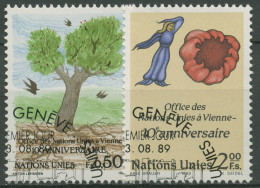UNO Genf 1989 Wiener Büro Der Vereinten Nationen Gemälde 178/79 Gestempelt - Gebraucht