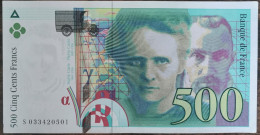Billet De 500 Francs Pierre Et Marie CURIE 1995 FRANCE S033420501 - 500 F 1994-2000 ''Pierre Et Marie Curie''