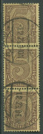Dt. Reich Dienst 1920 Ohne Ablösungsziffer D 33 A Senkr. 3er-Streifen Gestempelt - Dienstmarken