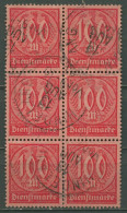 Deutsches Reich Dienst 1922/23 Wertziffern D 74 6er-Block Gestempelt - Dienstzegels