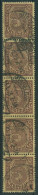 Dt. Reich Dienst 1920 D 33 C Senkr. 5er-Streifen Gestempelt (R80230) - Dienstmarken