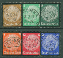 Deutsches Reich 1934 Tod Von Paul V. Hindenburg 548/53 TOP-Stempel - Used Stamps