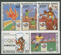 Burkina Faso 1988 Olympische Spiele In Seoul Basketball 1166/70 Postfrisch - Burkina Faso (1984-...)