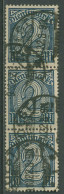 Deutsches Reich Dienst 1922/23 Wertziffern D 70 3er-Streifen Gestempelt - Dienstmarken