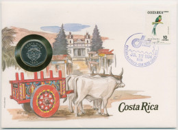 Costa Rica 1984 Ochsengespann Numisbrief 5 Colones (N306) - Costa Rica
