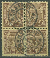 Deutsches Reich Dienstmarken 1920 Ohne 21, D 33 A 4er-Block Gestempelt Geprüft - Servizio