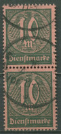 Deutsches Reich Dienstmarken 1922 Wertziffern D 71 Senkrechtes Paar Gestempelt - Dienstzegels