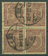Deutsches Reich Dienstmarken 1920 Ohne 21, D 33 C 4er-Block Gestempelt Geprüft - Oficial