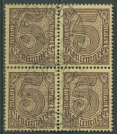 Deutsches Reich Dienstmarken 1920 Ohne 21, D 33 A 4er-Block Gestempelt - Dienstmarken