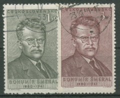 Tschechoslowakei 1951 Kommunistische Partei Bohumir Smeral 669/70 Gestempelt - Gebruikt