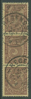 Dt. Reich Dienst 1920 Ohne Ablösungsziffer D 33 C Senkr. 3er-Streifen Gestempelt - Dienstzegels