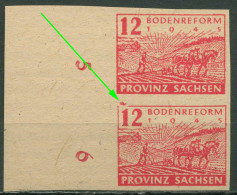 SBZ Provinz Sachsen 1945 Bodenreform Plattenfehler 86 Xa I Postfrisch, Fleckig - Autres & Non Classés