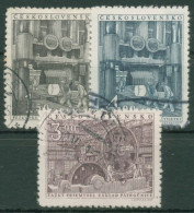 Tschechoslowakei 1951 Schwerindustrie 647/49 Gestempelt - Used Stamps