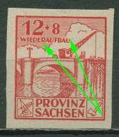 SBZ Provinz Sachsen 1946 Wiederaufbau Mit Plattenfehler 88 B VII Postfrisch - Autres & Non Classés