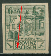 SBZ Provinz Sachsen 1946 Wiederaufbau Mit Plattenfehler 87 B IX Postfrisch - Sonstige & Ohne Zuordnung
