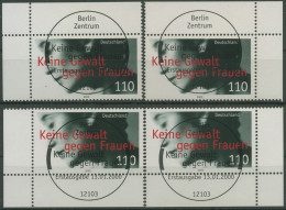 Bund 2000 Keine Gewalt Gegen Frauen 2093 Alle 4 Ecken TOP-ESST Berlin (E3140) - Used Stamps