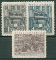 Tschechoslowakei 1951 Schwerindustrie 647/49 Postfrisch - Ongebruikt
