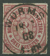 Norddeutscher Postbezirk NDP 1868 3 Kreuzer 9 Mit K1-Stempel WORMS - Oblitérés